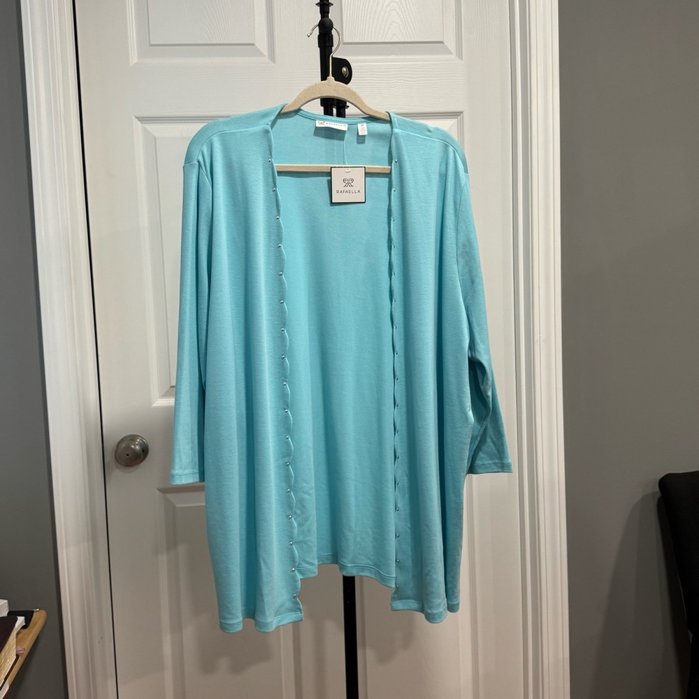 Rafaella Light Blue Women's Cardigan